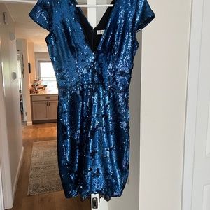 Lulus Blue Sequin Mini Dress